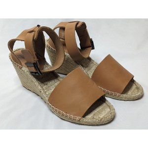 Picon Espadrille Wedge Handmade Spain Tan Color Women Sandals Size 9.5